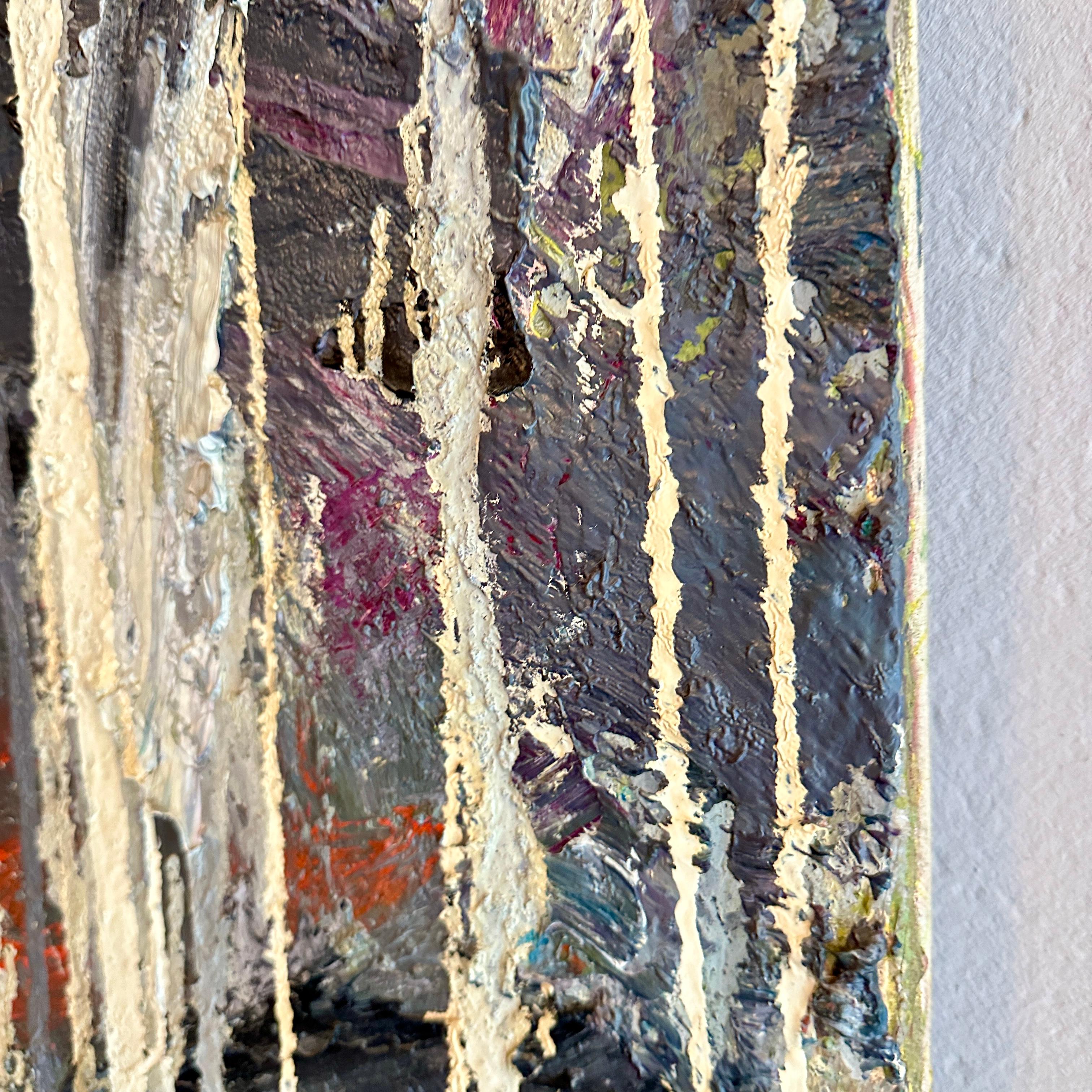 Contemporary Abstract Multicolored Oil Painting von Tomas Imrich , um 1980 (Leinwand) im Angebot