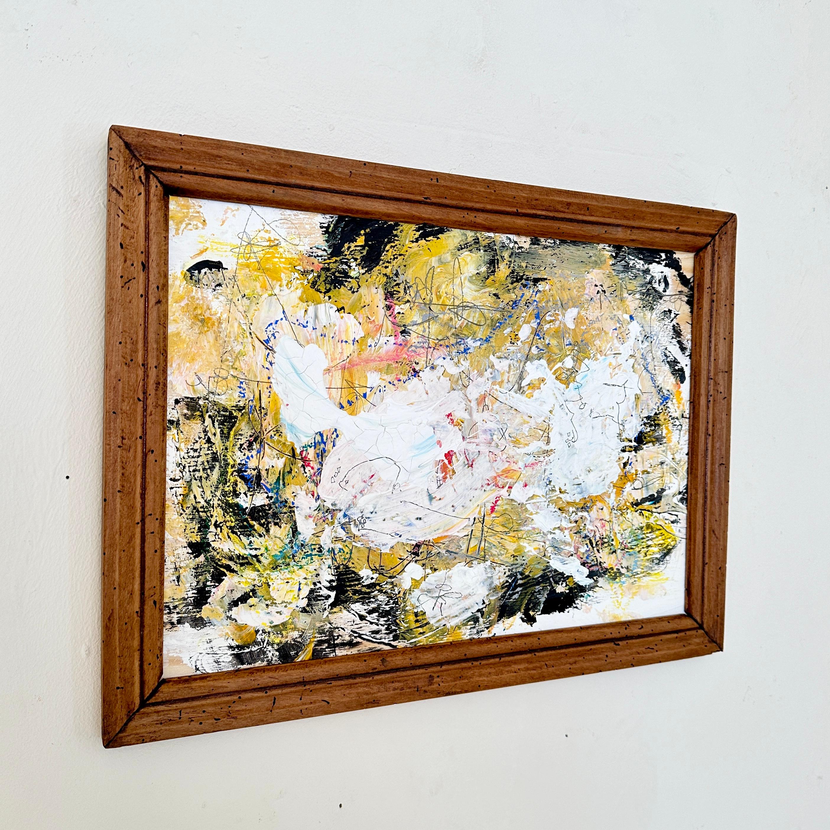 Contemporary Abstract Multicolored Painting von Felix Bachmann, 19. Rahmen (21. Jahrhundert und zeitgenössisch) im Angebot