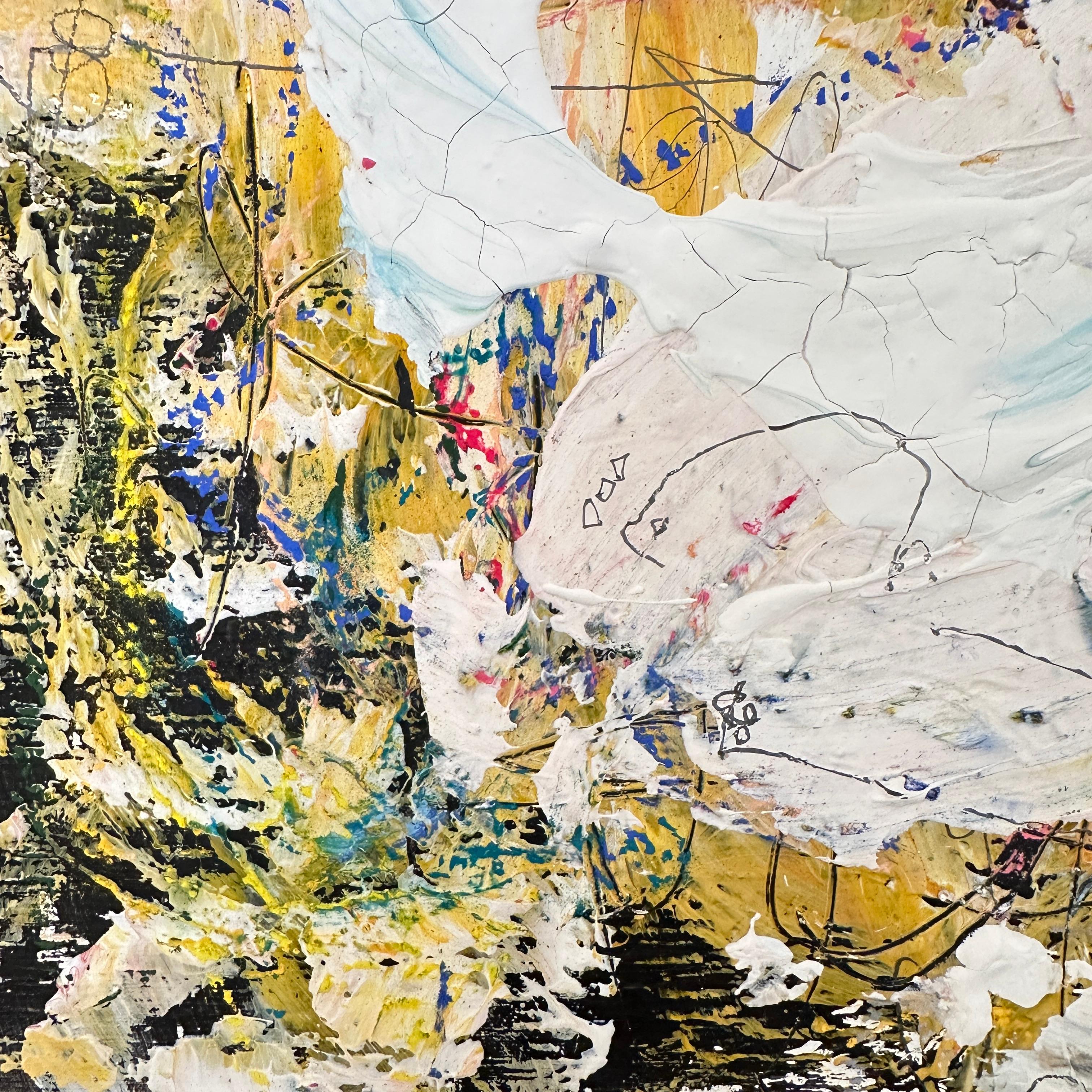 Contemporary Abstract Multicolored Painting von Felix Bachmann, 19. Rahmen im Angebot 2