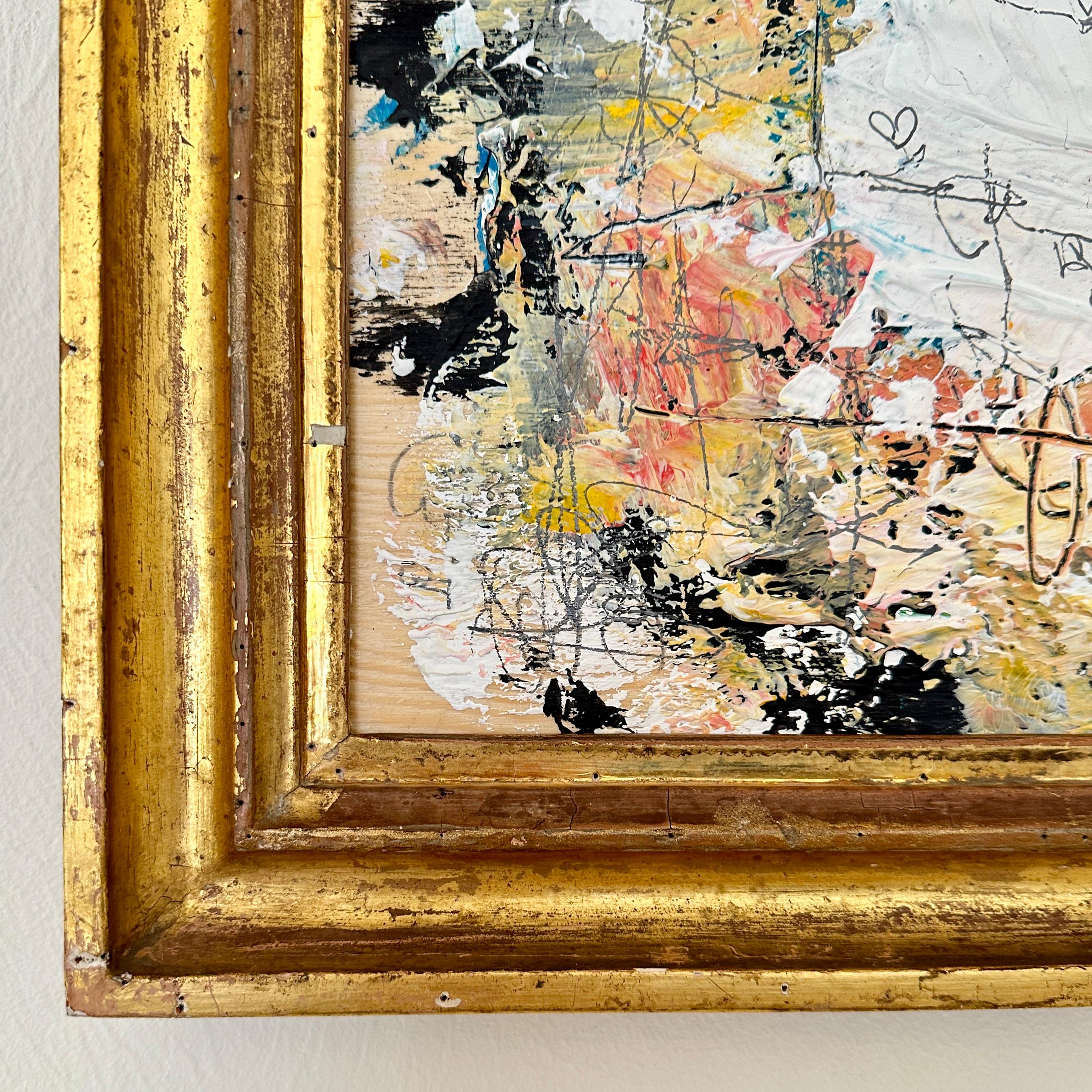 Contemporary Abstract Multicolored Painting von Felix Bachmann, 19. Vergoldeter Rahmen im Zustand „Neu“ in Berlin, DE
