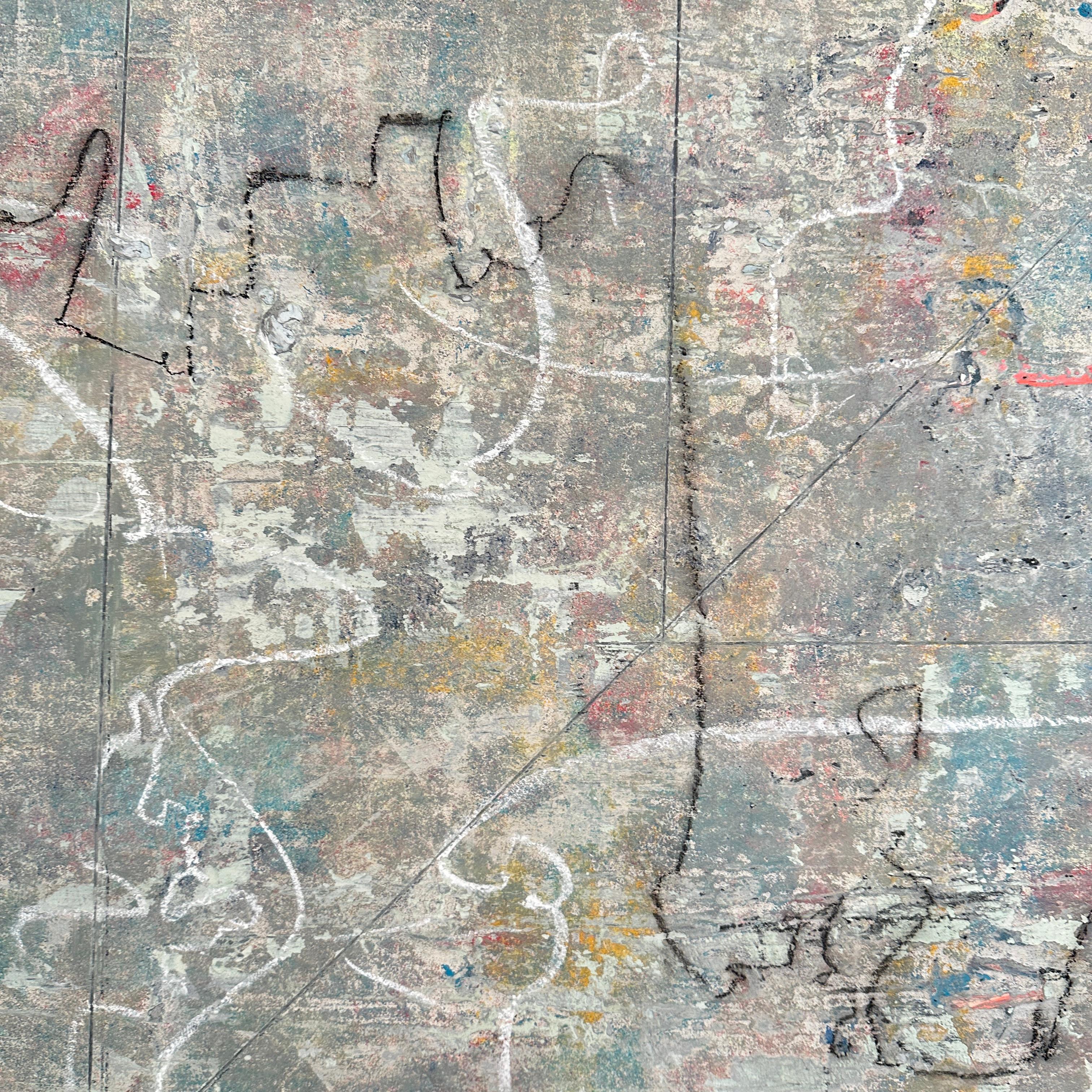 Contemporary Abstract Multicolored Painting von Felix Bachmann, 2016 (Handbemalt) im Angebot