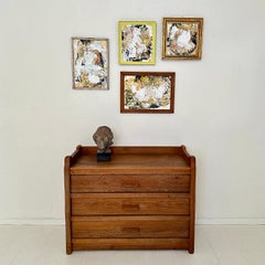 Contemporary Abstract Multicolored Painting von Felix Bachmann, Gelber Rahmen