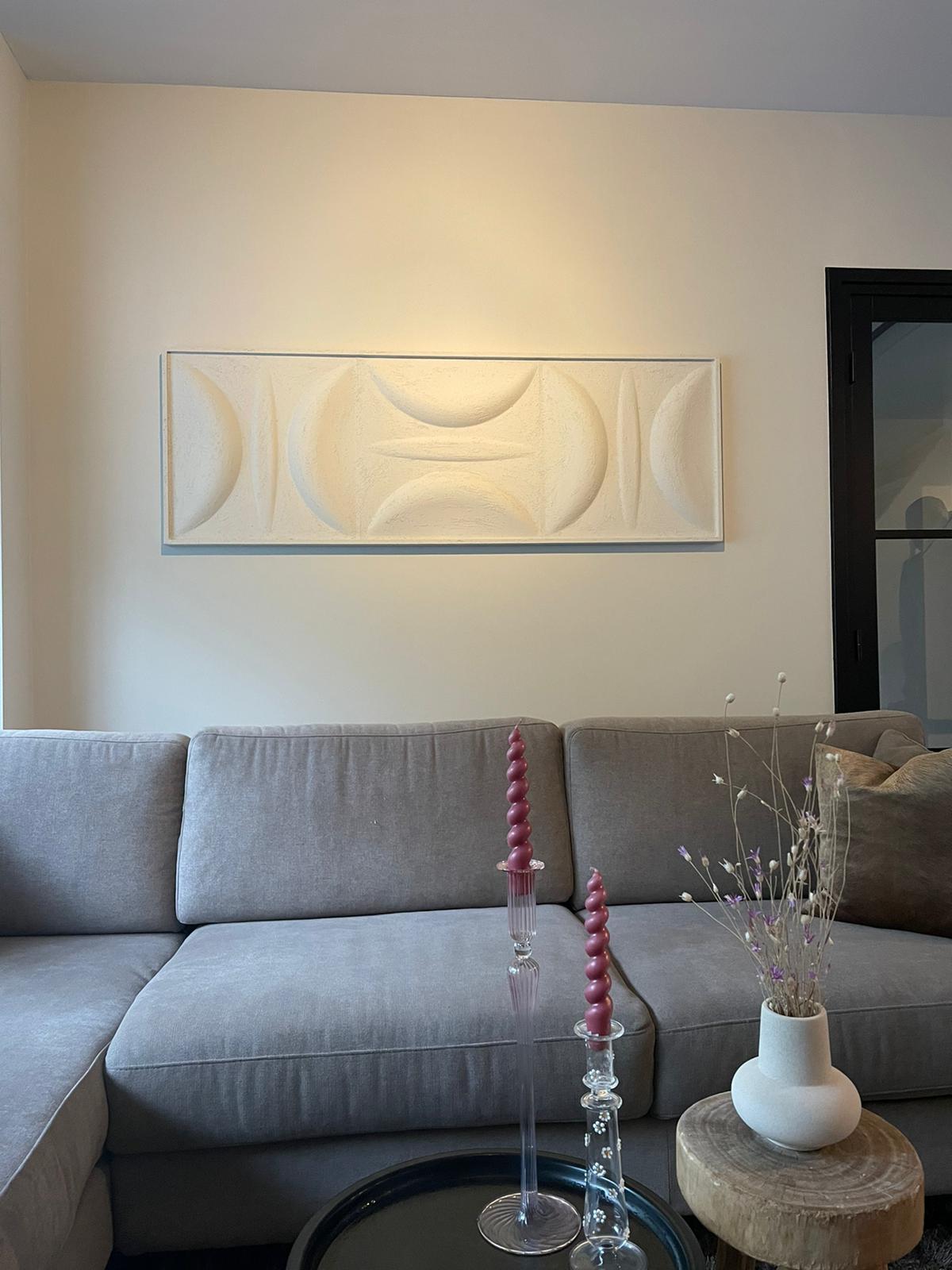 Dutch Contemporary abstract neutral art hand- and custom-made by Studiopetitdit  For Sale