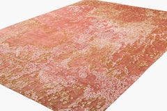 Contemporary Abstract Oceanic Modern Area Rug Aquarium Pink by Joseph Carini