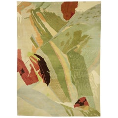 Tapis contemporain abstrait Odegard inspiré de William Morris