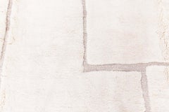Contemporary Abstract Off White Carpet "ivory Labyrinth" by Doris Leslie Blau