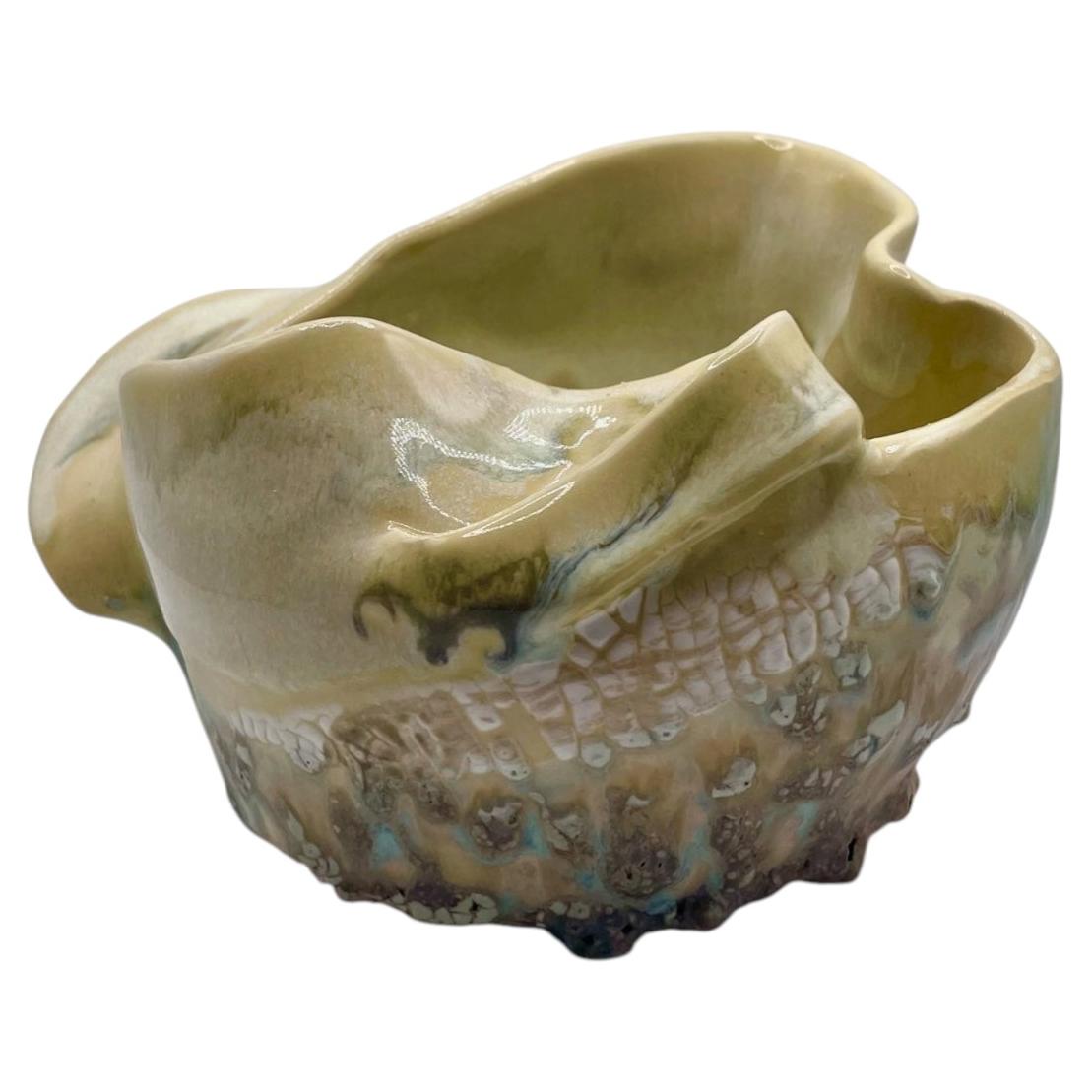 Contemporary Abstract Organic Ceramic Vessel 2 Vase by Kim Mesches