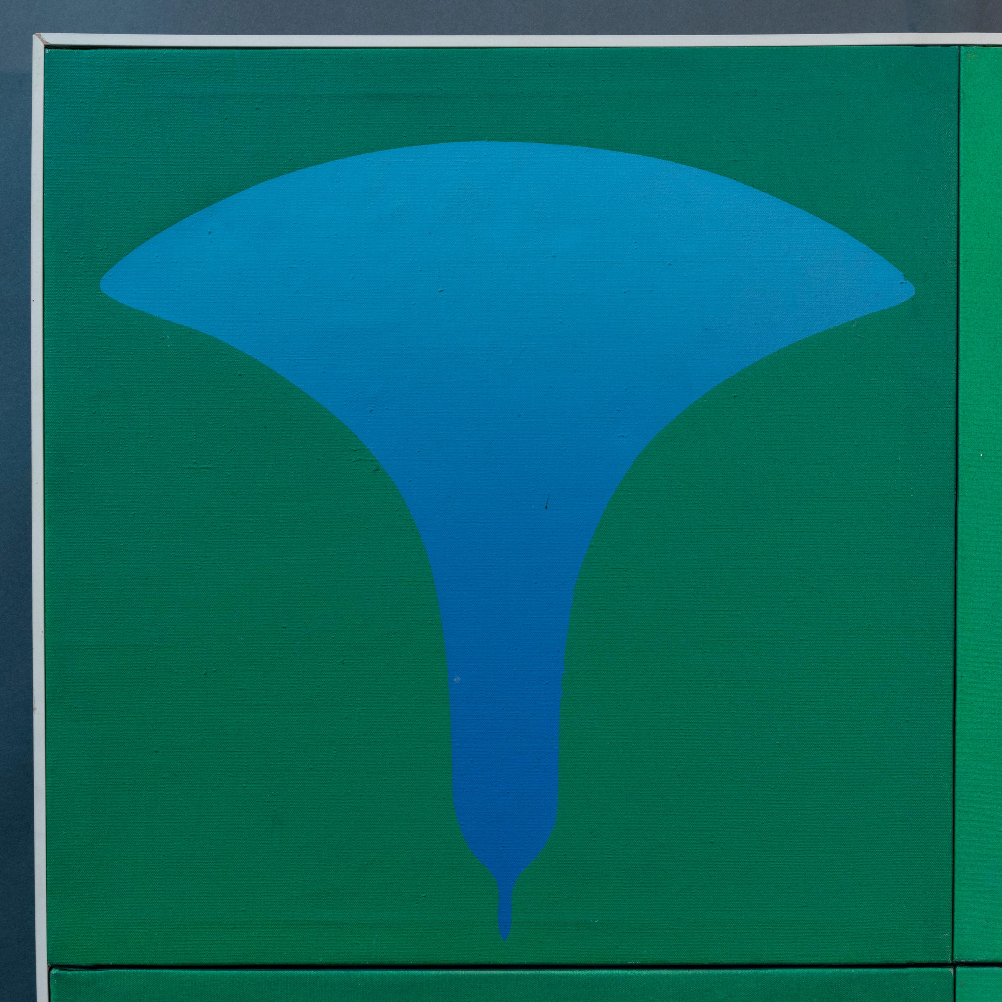 Maravilloso cuadro abstracto contemporáneo firmado por Kozo Inoue
Serie de 4 lienzos ensamblados para formar un único cuadro firmado Kozo Inoue y fechado en 1974
Este cuadro, inédito en el mercado, procede de una importante colección privada