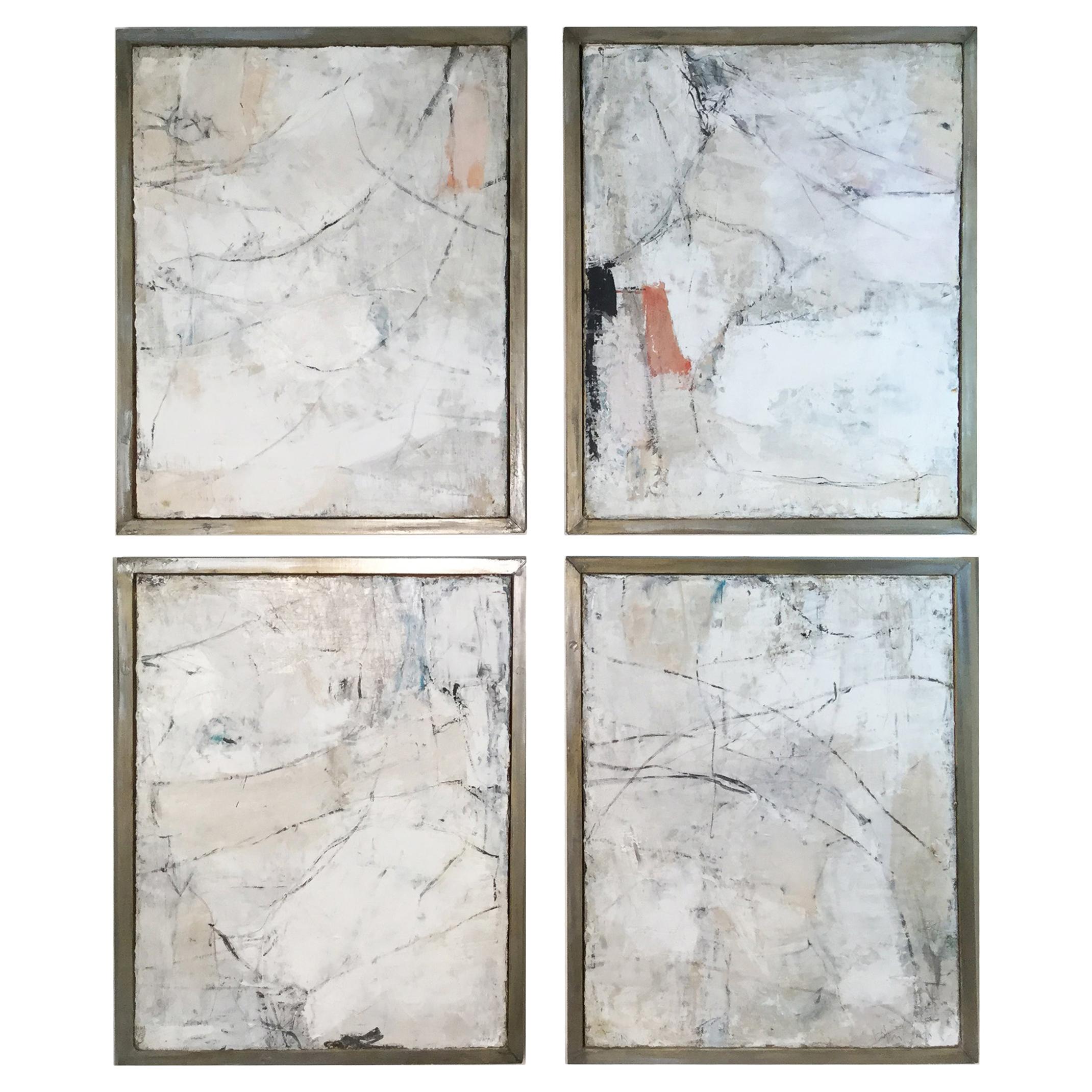 Framed Abstract Painting Signed Pawlan at 1stDibs