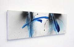Contemporary Abstract Painting "Blue Soot", Acrylic On Canvas by MS, AT 2017