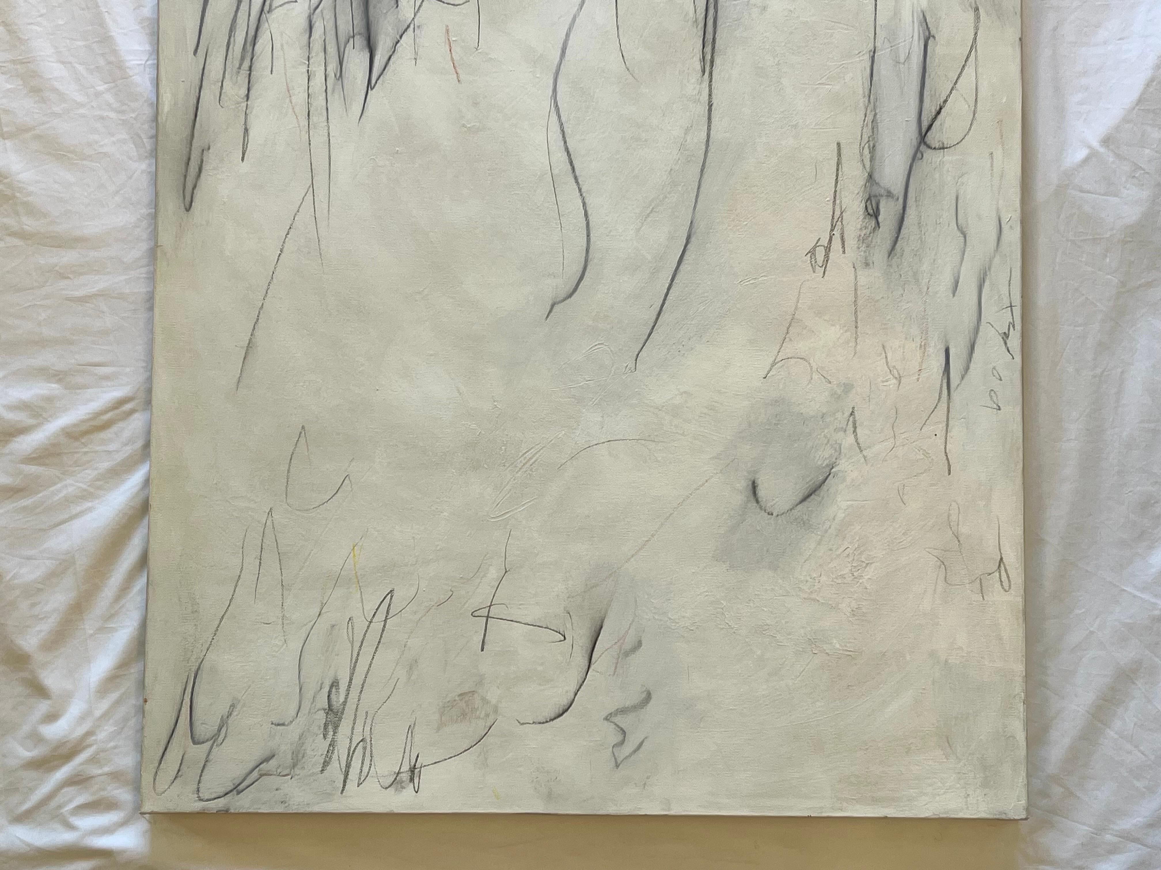 Contemporary Abstract Painting by American Donald Bustraan Style of Cy Twombly 13