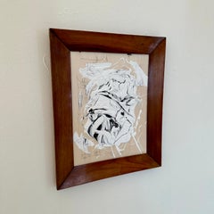 Contemporary Abstract Painting von Felix Bachmann, Biedermeier-Rahmen, 2023