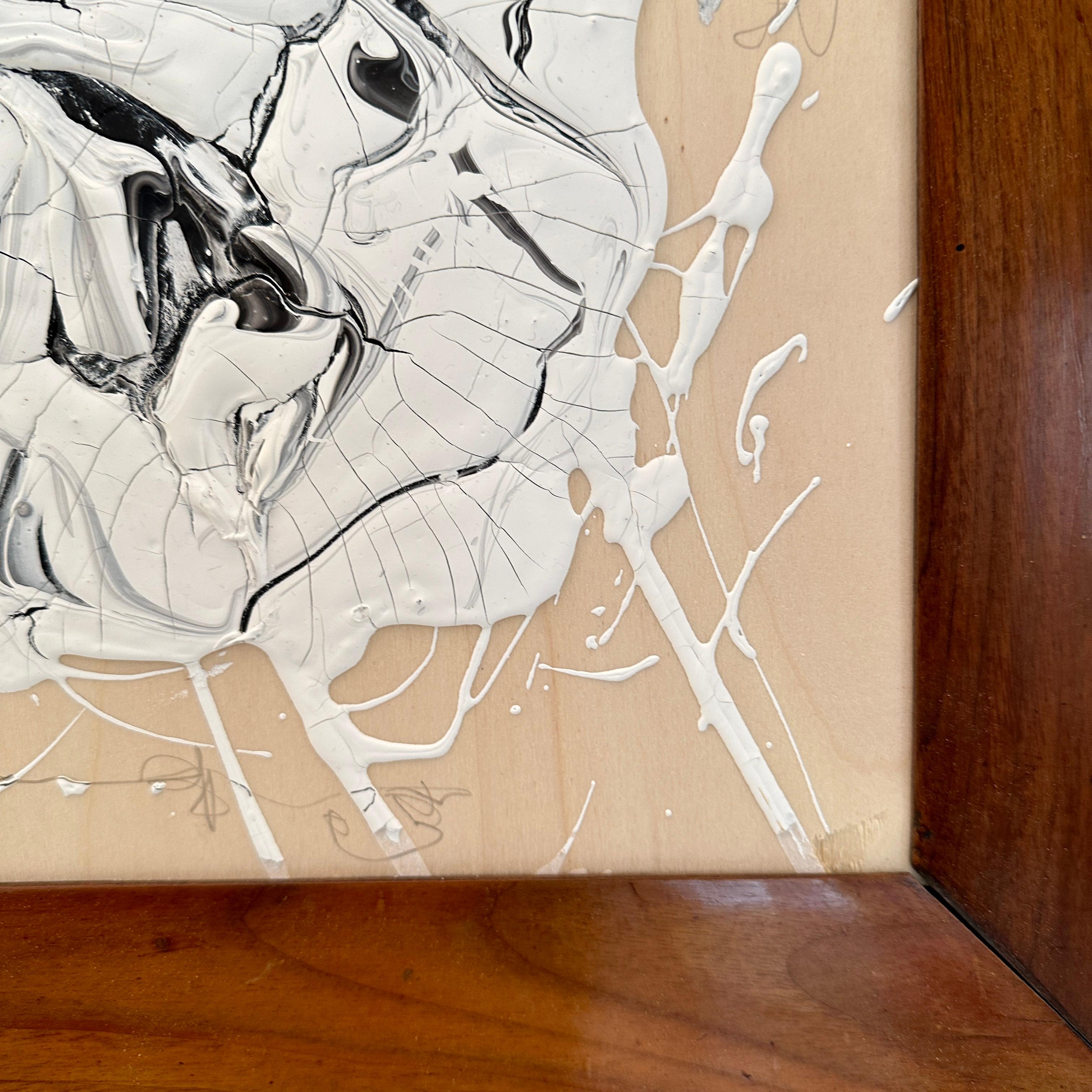 XXI secolo e contemporaneo Quadro astratto contemporaneo di Felix Bachmann, cornice Biedermeier, 2023 in vendita