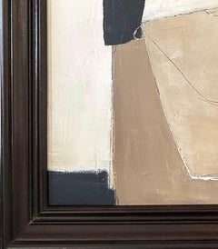 Contemporary Abstract Painting In Vintage Frame By Patrick Phillips, U.S.A.
