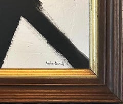 Contemporary Abstract Painting In Vintage Frame By Patrick Phillips, U.S.A.