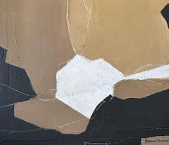 Contemporary Abstract Painting In Vintage Frame, U.S.A.