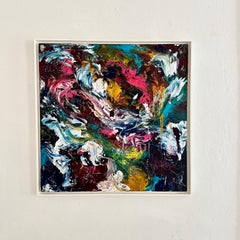Contemporary Abstract Painting on Canvas by Felix Bachmann, Multiple Color, 2023