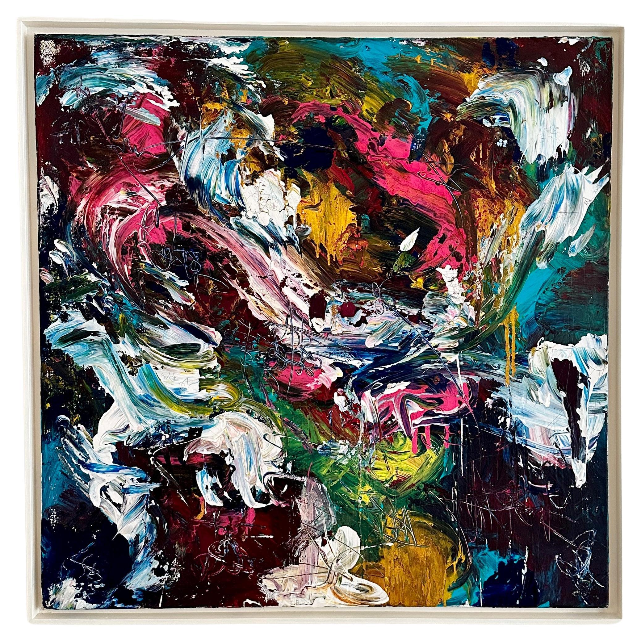 Contemporary Abstract Painting auf Leinwand von Felix Bachmann, Multiple Color, 2023