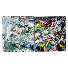 Contemporary Abstract Painting on Canvas by Felix Bachmann, Multiple Color, 2023