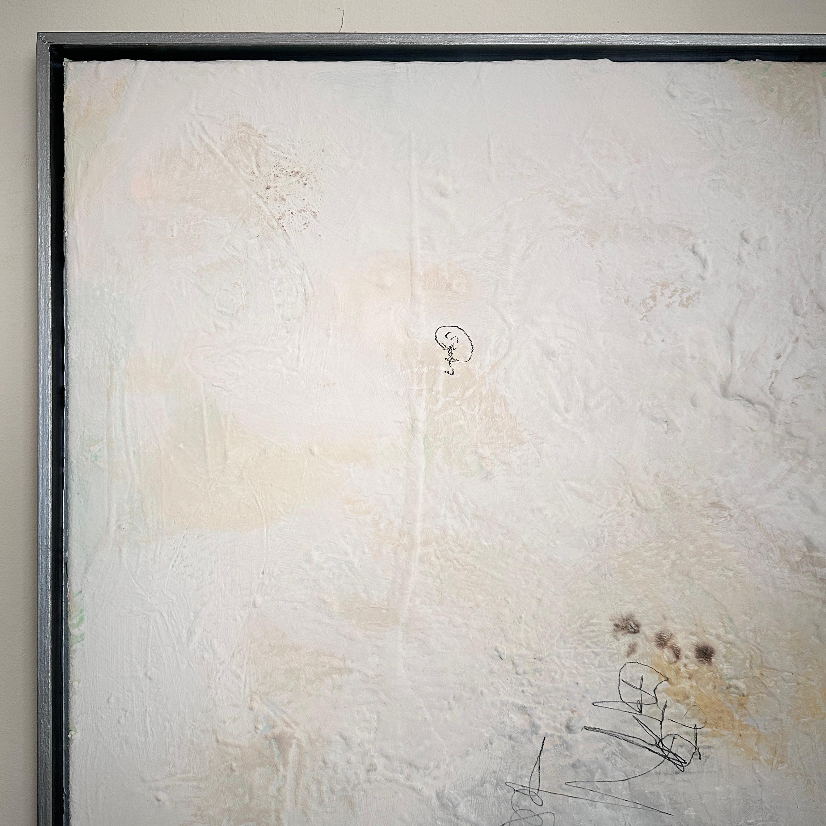 Quadro astratto contemporaneo su tela in bianco e nero Felix Bachmann, 2025 in vendita 2