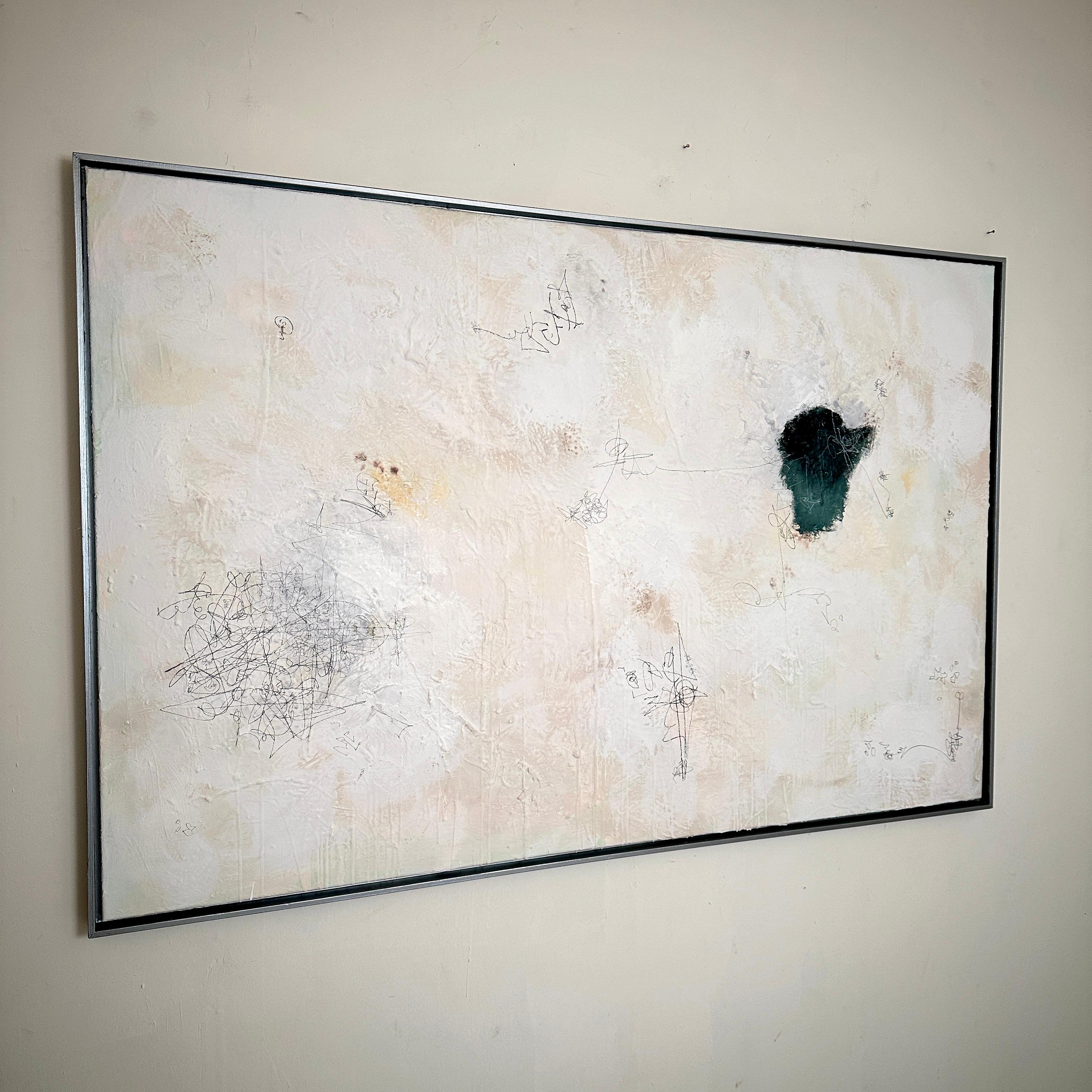 Quadro astratto contemporaneo su tela in bianco e nero Felix Bachmann, 2025 in vendita 1