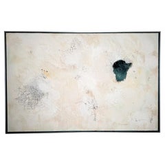Quadro astratto contemporaneo su tela in bianco e nero Felix Bachmann, 2025