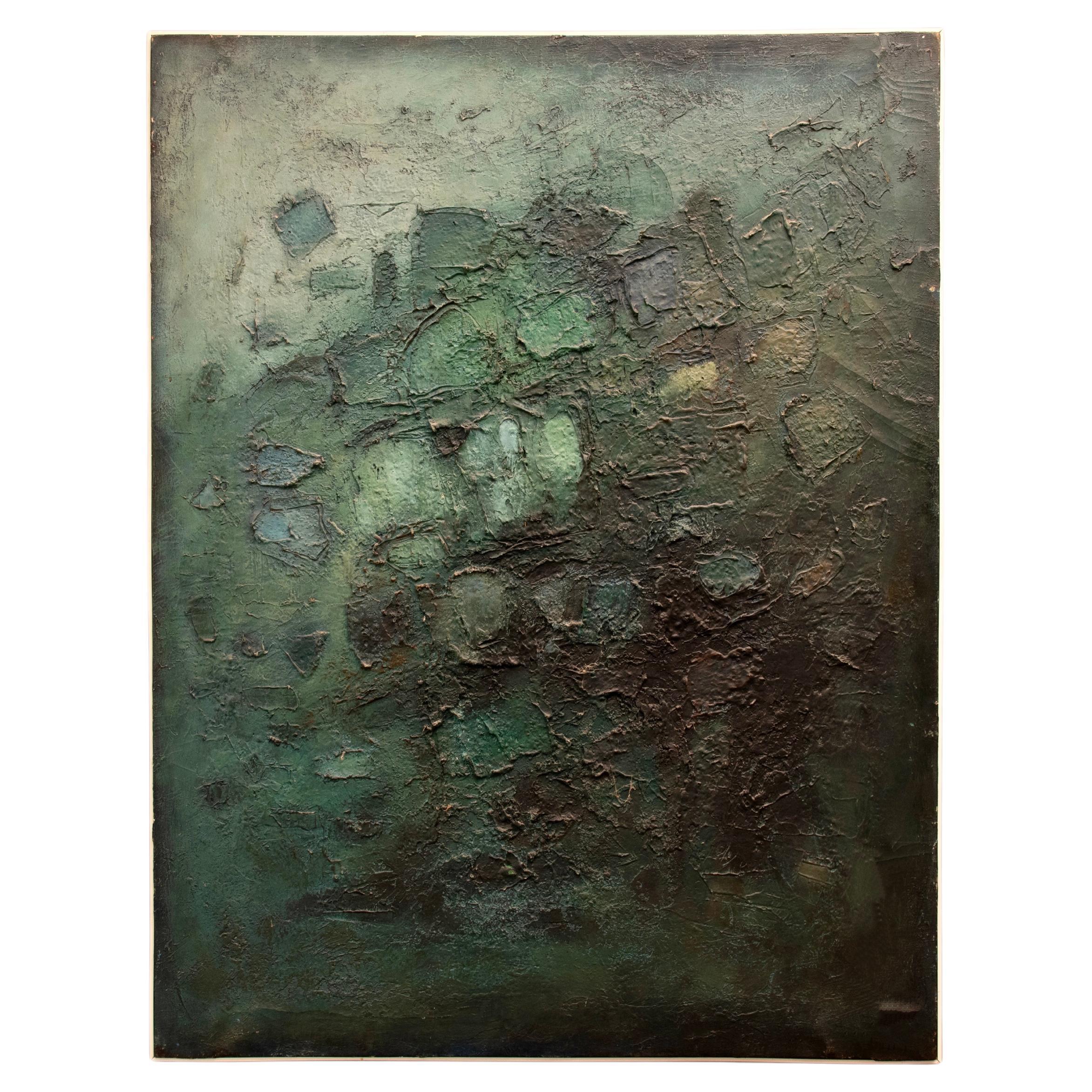 Midcentury Modern Abstract Painting by Claudio Granaroli, Signed and Dated, 1972 For Sale at 1stDibs