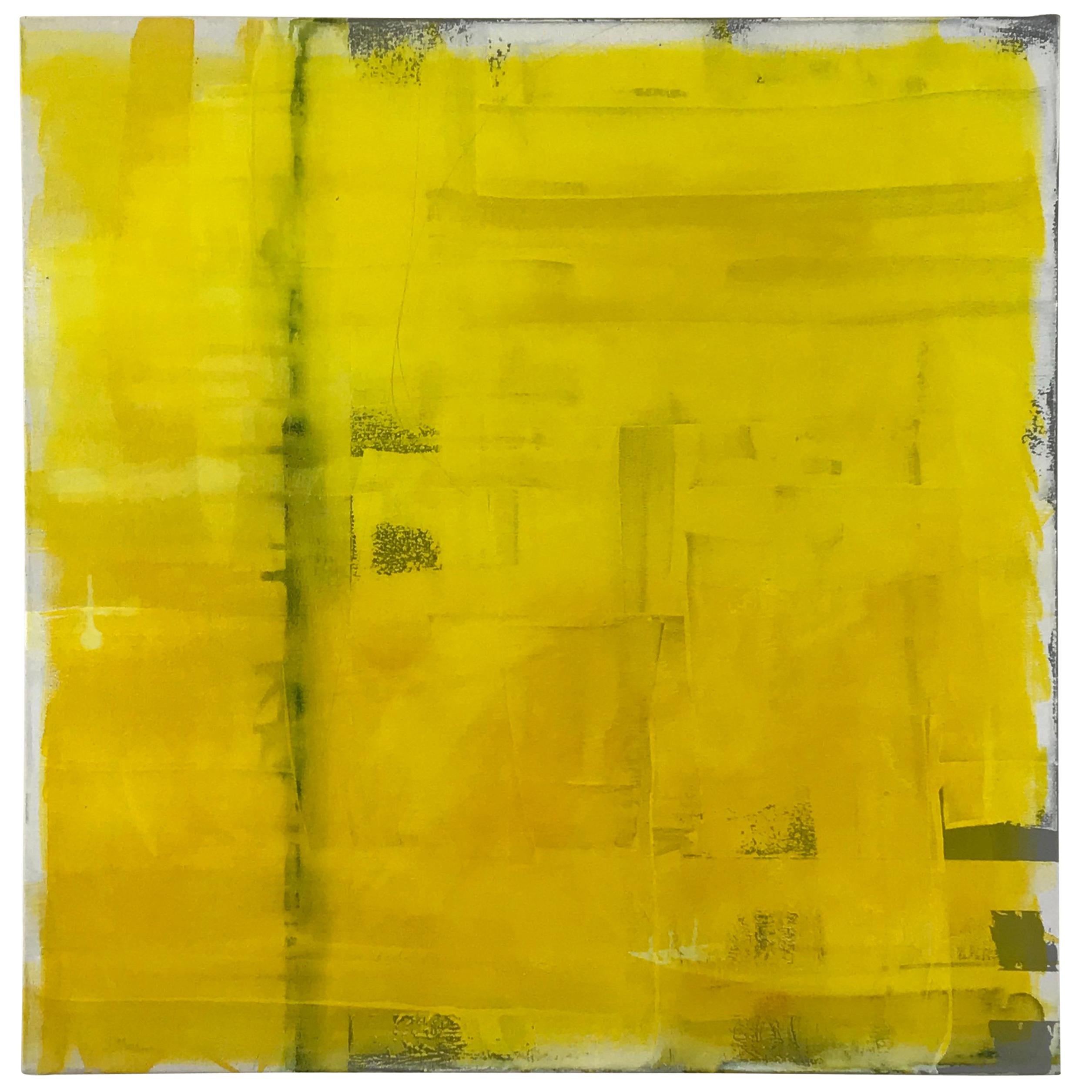 Contemporary Abstract Painting Titled "Yellow" by Rebecca Ruoff, 2018