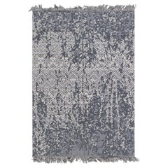 Contemporary Abstract Petra Gray Handmade Wool Rug by Doris Leslie Blau