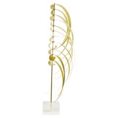 Contemporary Abstract Robert Lee Morris Brass and Lucite Sculpture