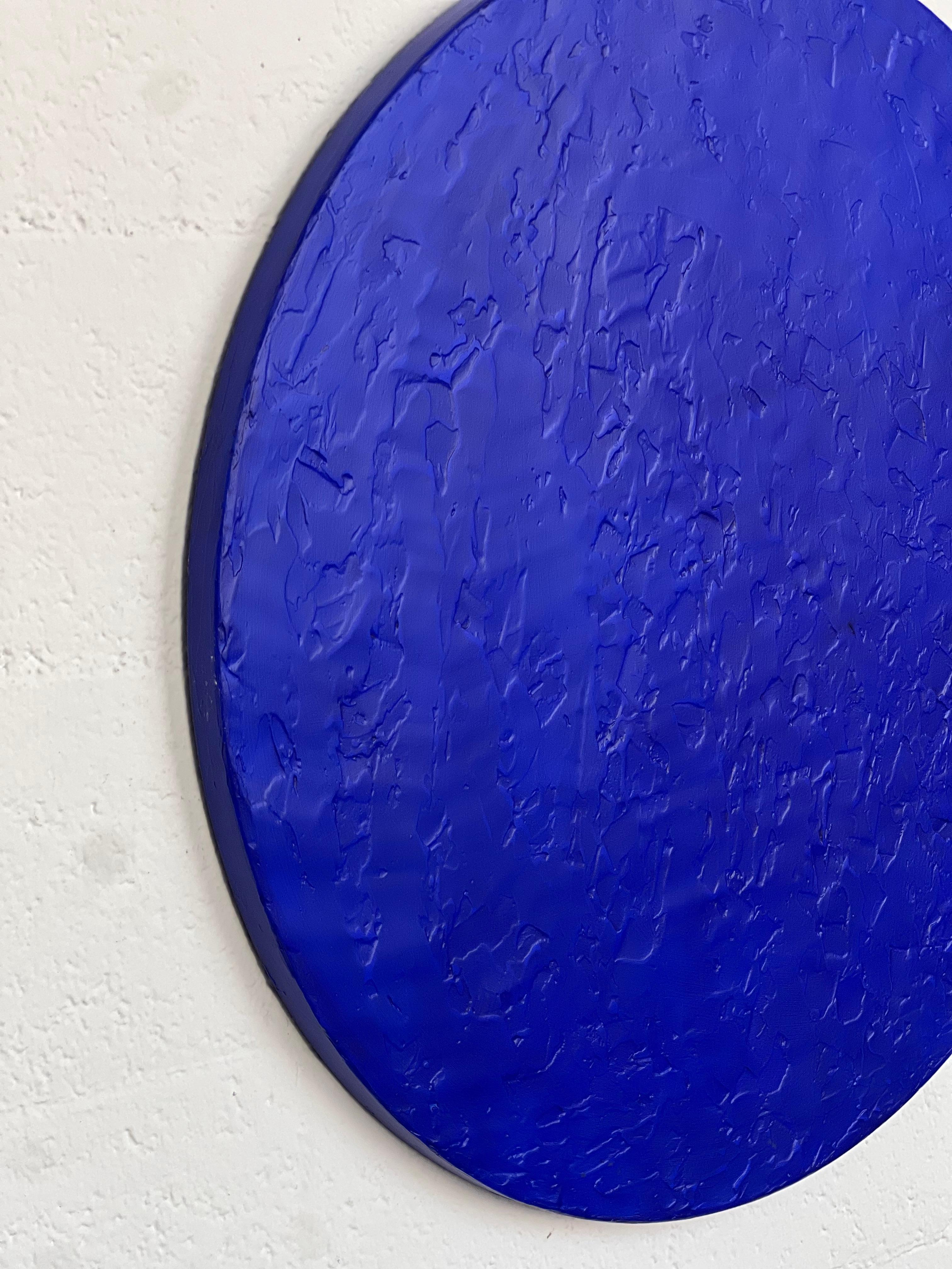 Opera astratta contemporanea rotonda di Nicolas Denino, arte acrilica materica In condizioni buone a Milano, IT