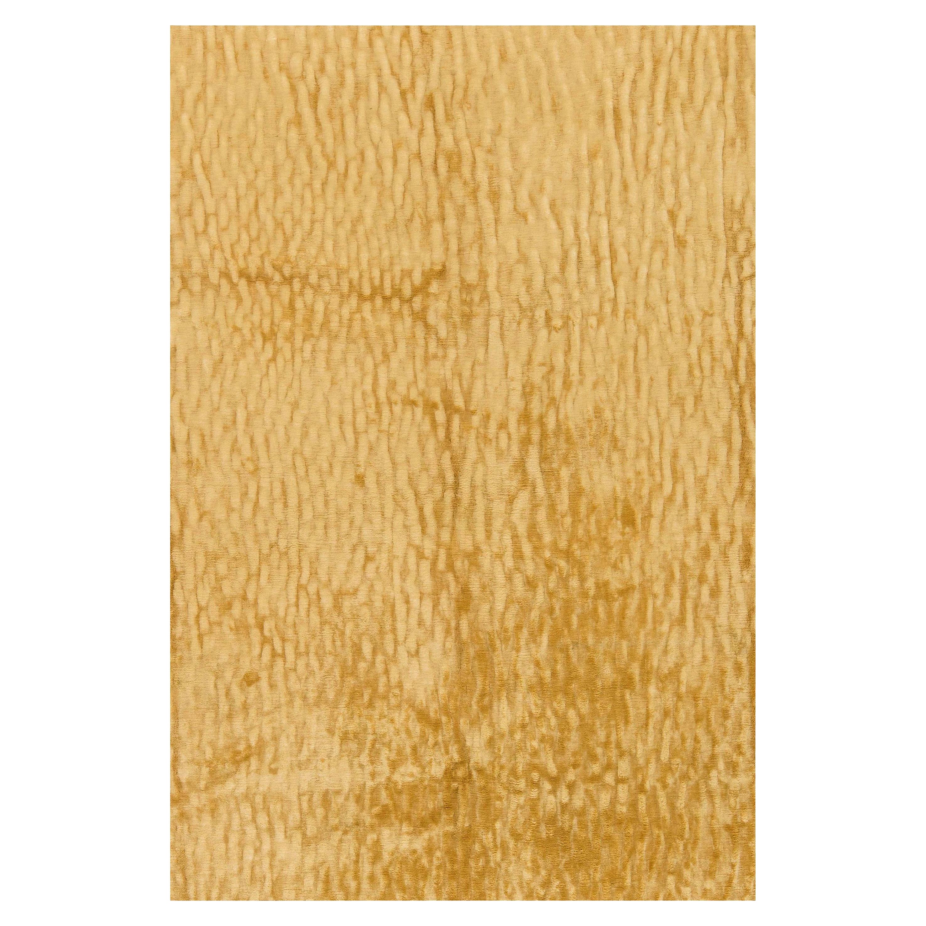 Contemporary Abstract Sand Dunes Silk Tibetan Rug by Doris Leslie Blau