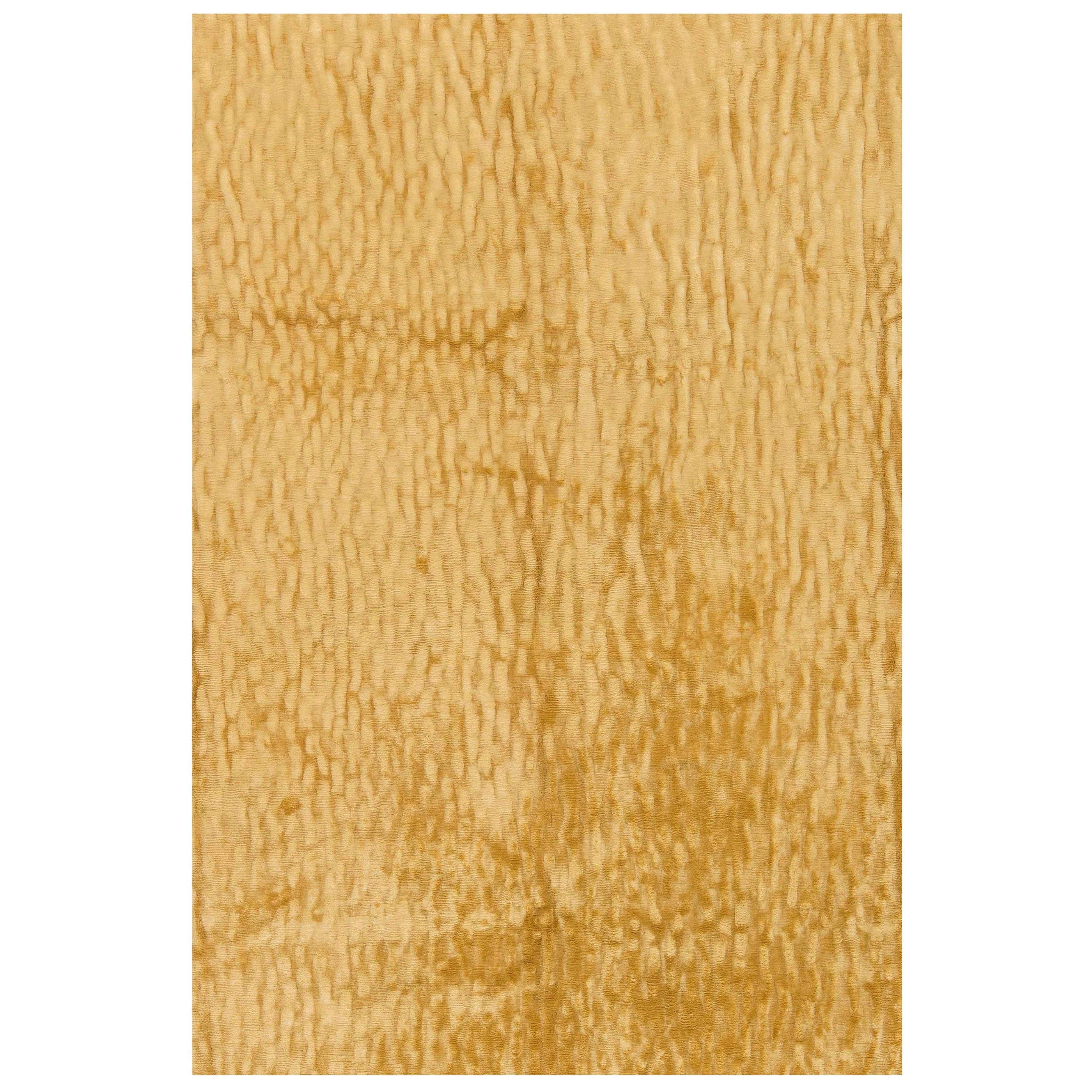 Tapis tibétain contemporain abstrait en soie Sand Dunes de Doris Leslie Blau