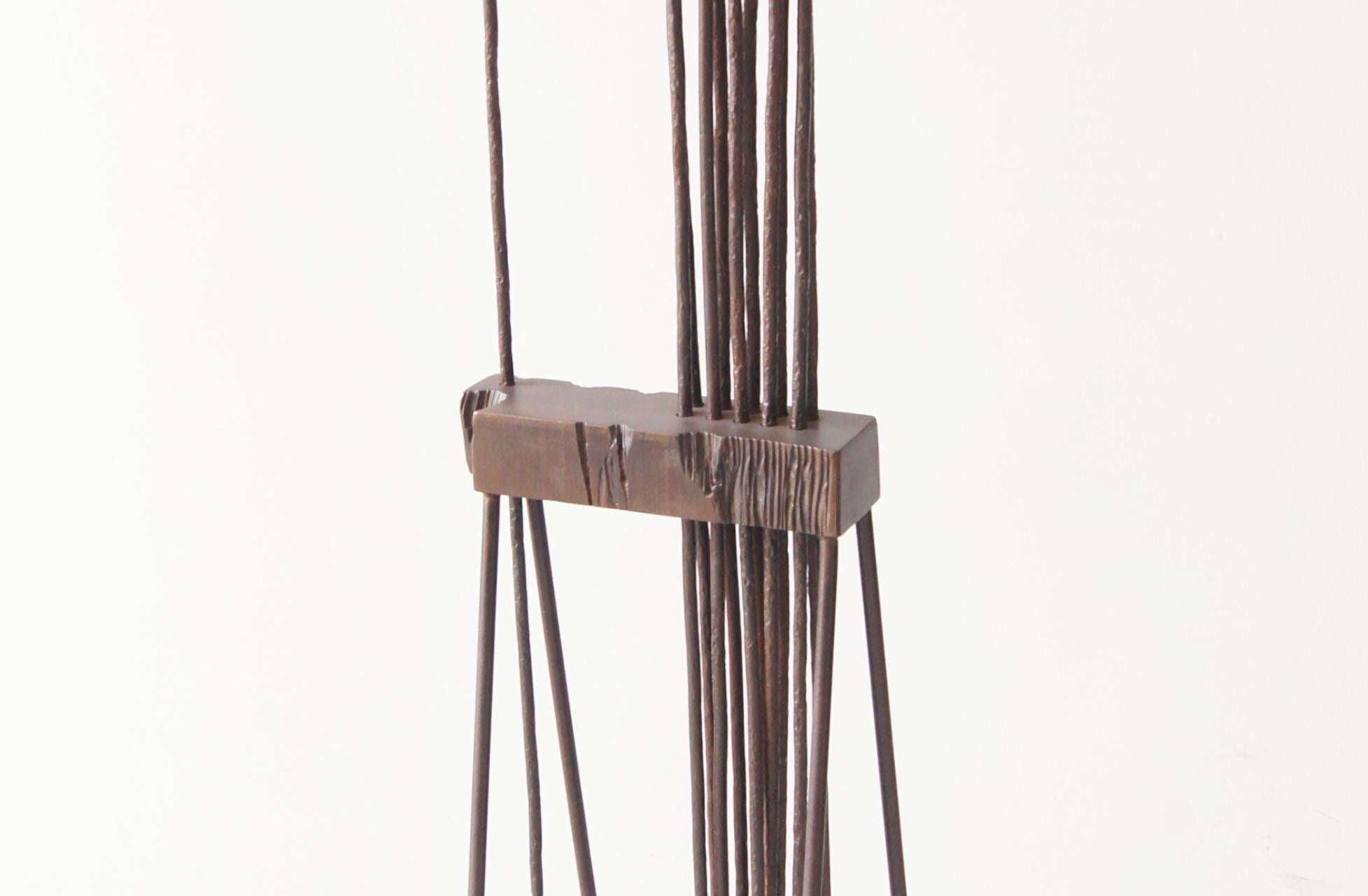 Industrial Contemporary Abstract Sculpture, 'Iron Altar' by Charles Splady For Sale