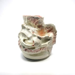 Contemporary Abstract Serpentine Ceramic Vessel Vase by Kim Mesches