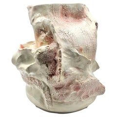 Contemporary Abstract Serpentine Ceramic Vessel Vase by Kim Mesches