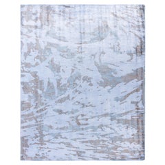 Zeitgenössische abstrakte Seide handgeknüpft lila Bereich Teppich 8' 0" x 9' 10"