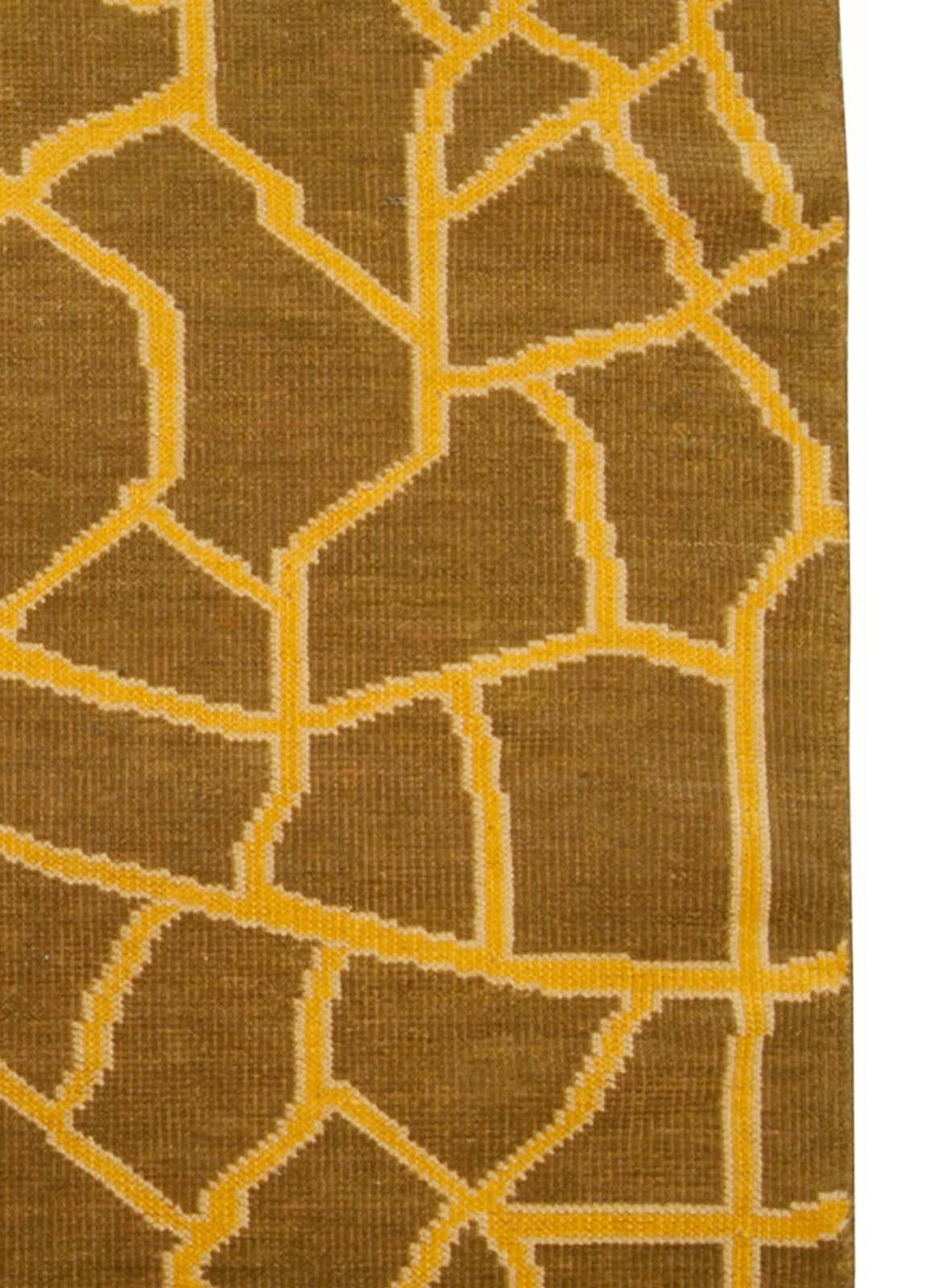 Contemporary Abstract Snake Skin Handmade Wool Rug by Doris Leslie Blau In New Condition For Sale In New York, NY