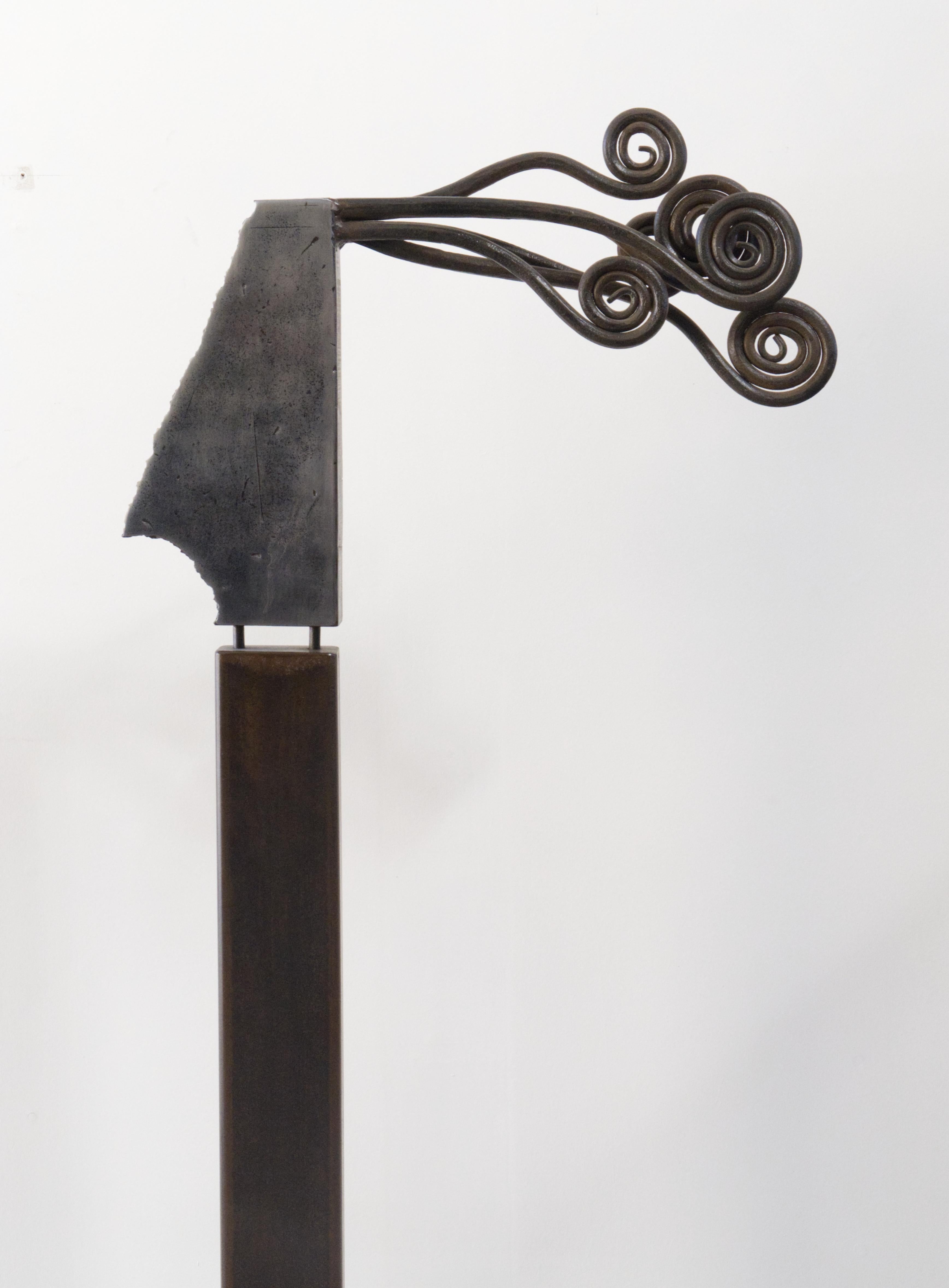 Americano Scultura astratta contemporanea in acciaio 'Epicurus' di Charles Splady in vendita