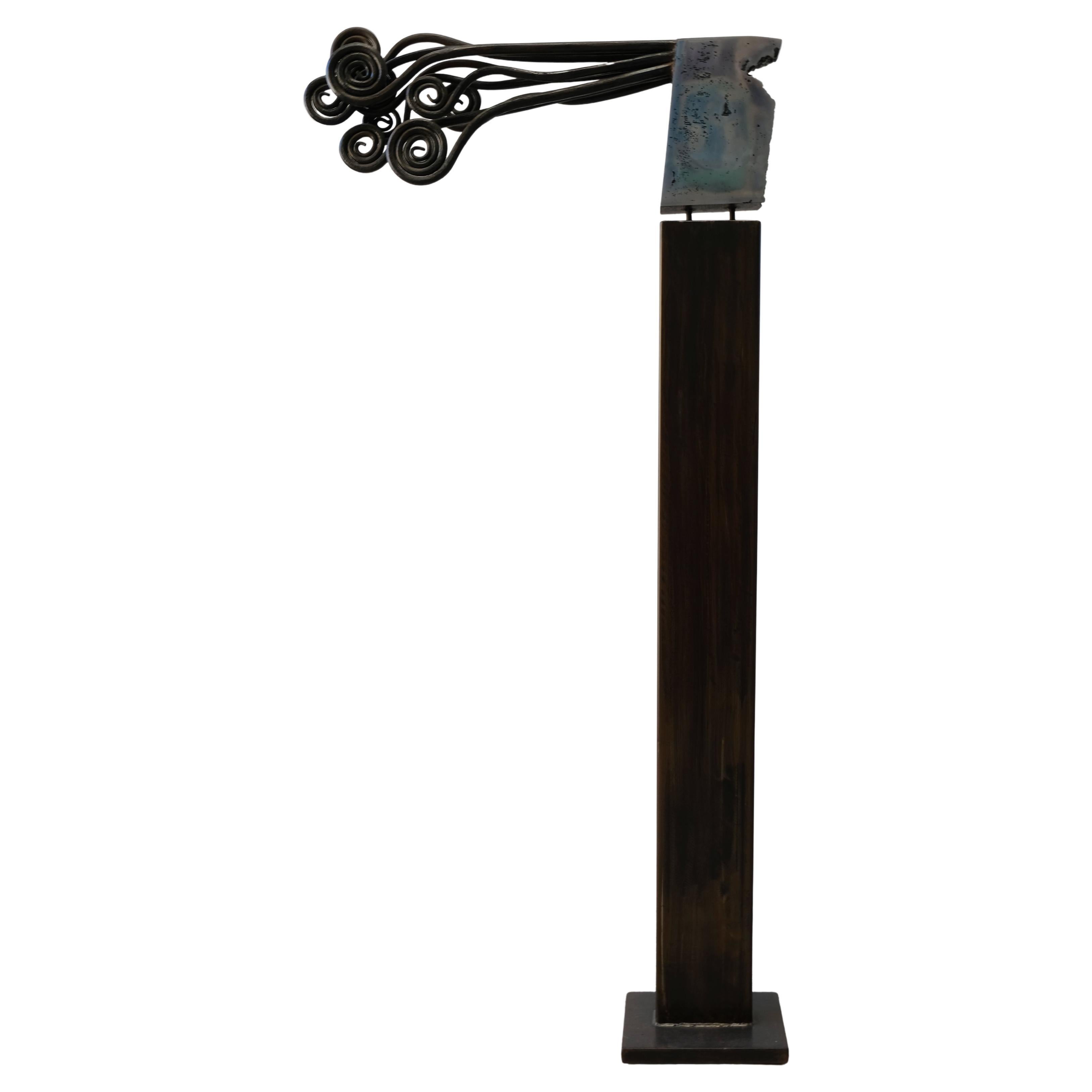 Escultura abstracta contemporánea de acero "Hypathia" de Charles Splady