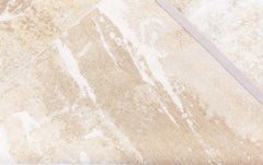 Contemporary Abstract Tan With Beige Silk Carpet "Desert" by Doris Leslie Blau