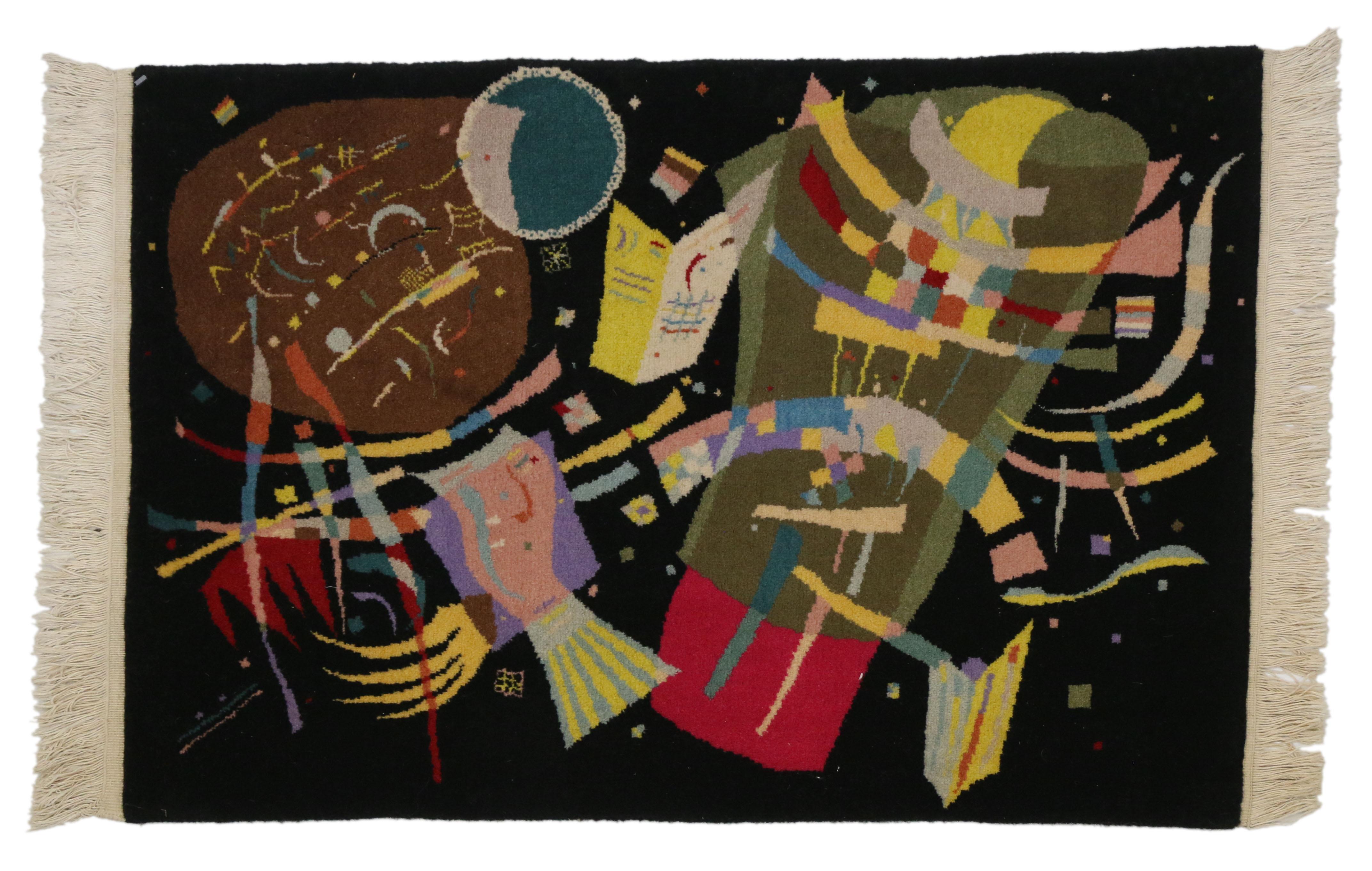 Chinese Contemporary Abstract Tapestry Inspired by Wassily Kandinsky's 