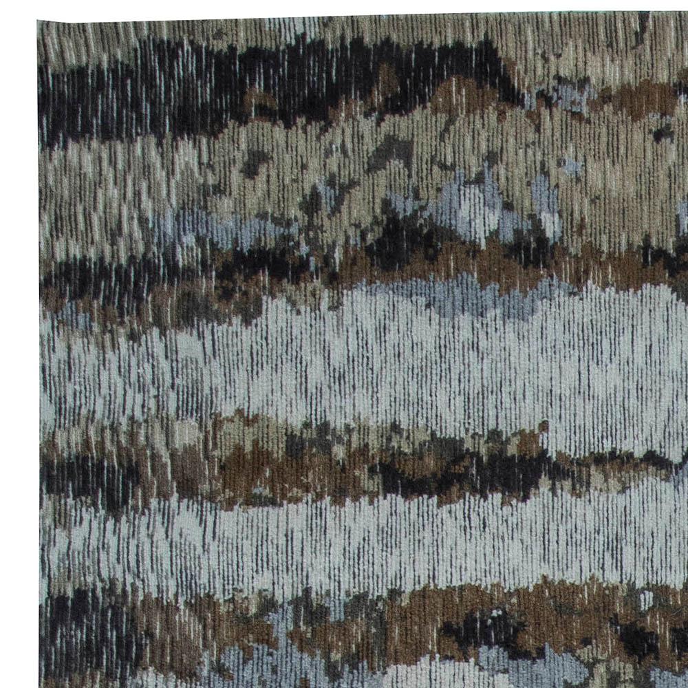 Modern Abstract Tibetan Wool & Silk Rug by Doris Leslie Blau In New Condition For Sale In New York, NY
