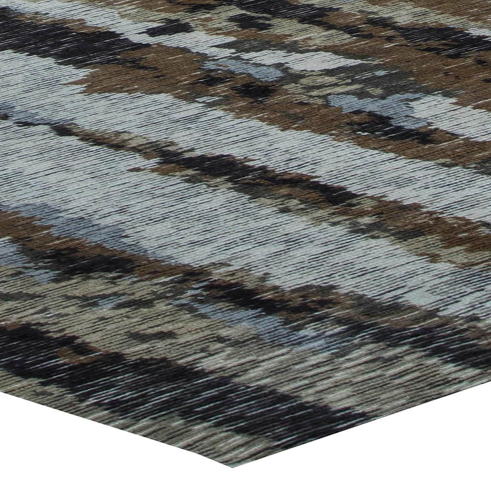 Modern Abstract Tibetan Wool & Silk Rug by Doris Leslie Blau For Sale 3