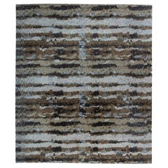 Contemporary Abstract Tibetan Handmade Wool and Silk Rug by Doris Leslie Blau