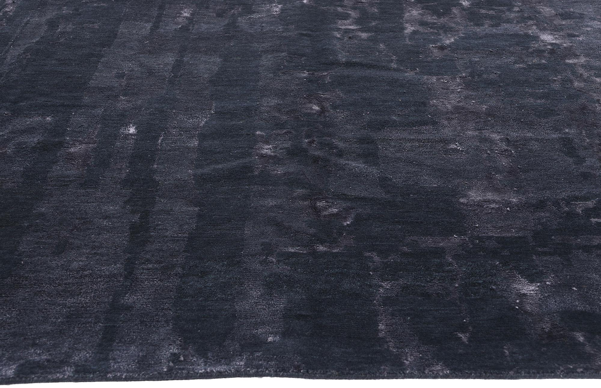 Nepalese Contemporary Abstract Tibetan Wool and Silk Carpet, 12'00 x 14'11 For Sale