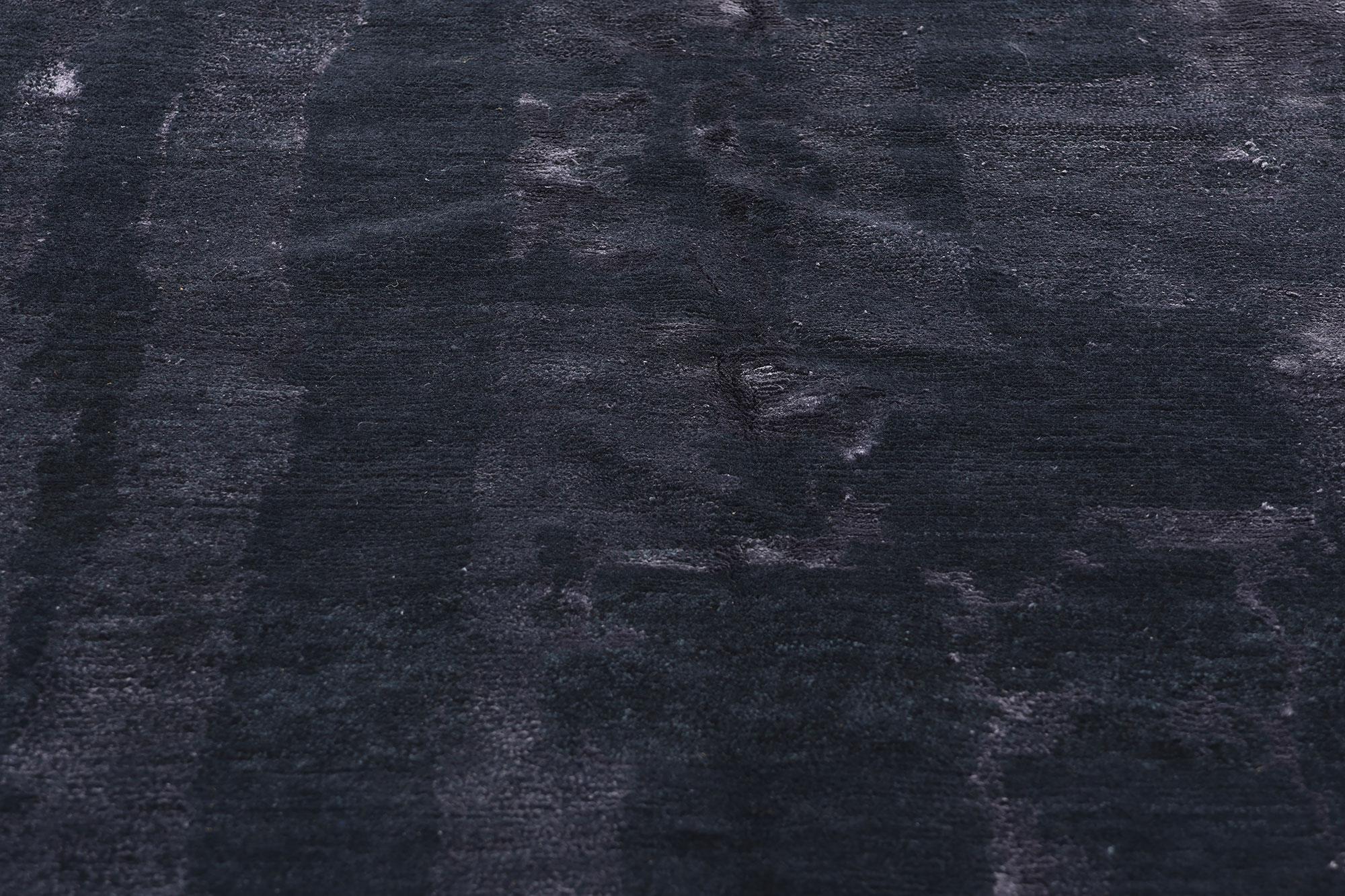 Hand-Knotted Contemporary Abstract Tibetan Wool and Silk Carpet, 12'00 x 14'11 For Sale