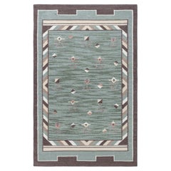 Moderner, abstrakter, klassischer Tribal-Teppich in Taupe „Ebb“ von Doris Leslie Blau