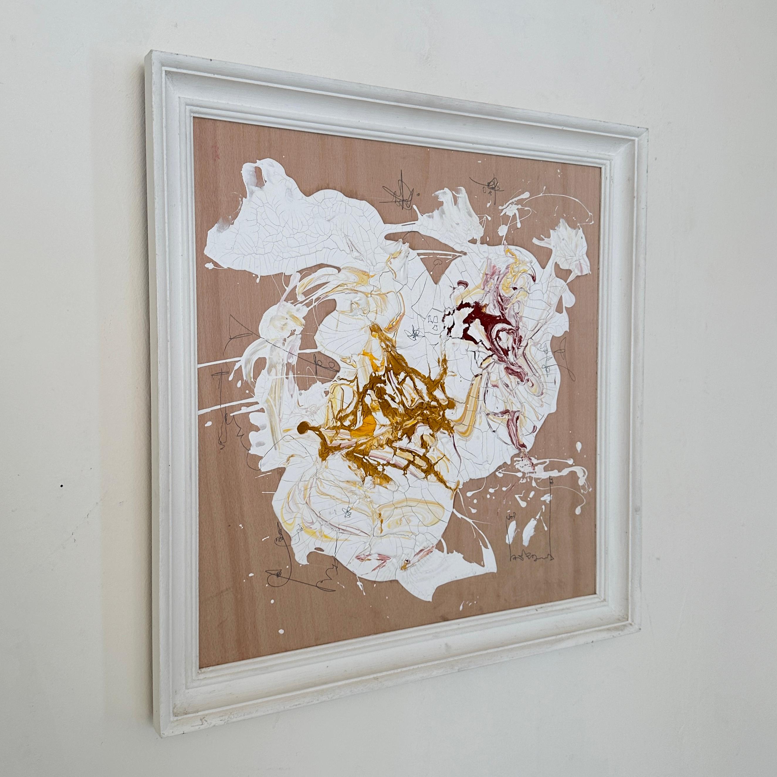 Moderno Pittura astratta contemporanea su Wood di Felix Bachmann, 2024 in vendita