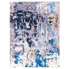 Contemporary Abstract Wool, Silk Hand Knotted Brown Area Rug 9' 2" x 12' 2"